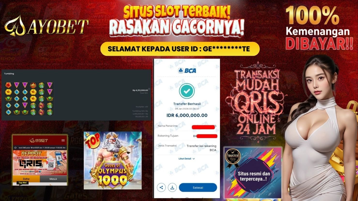 AYOBET JACKPOT SLOT GATES OF OLYMPUS 1000